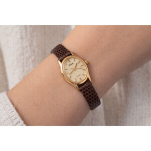 Women's Pulsar Quartz Watch, Gold-Tone Elegance with New Battery Installed Ready